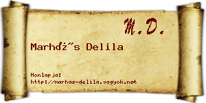 Marhás Delila névjegykártya